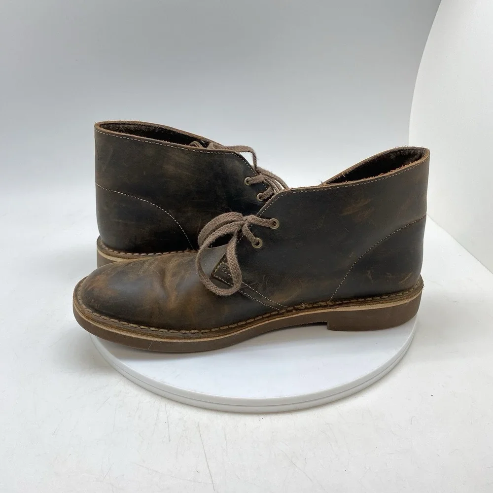 Clarks Bushacre Boots Mens 8 M Brown Casual Chukka Preppy Ankle Shoes 15522